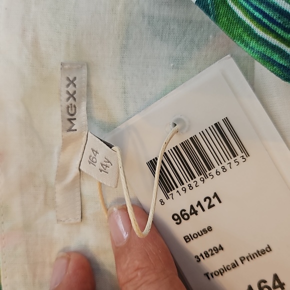 NWT Mexx tropical floral strap summer top, lined, viscose, 14 yrs fits UK 6-8-10 - Picture 7 of 17